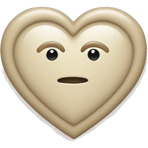 Heart in beige emoji