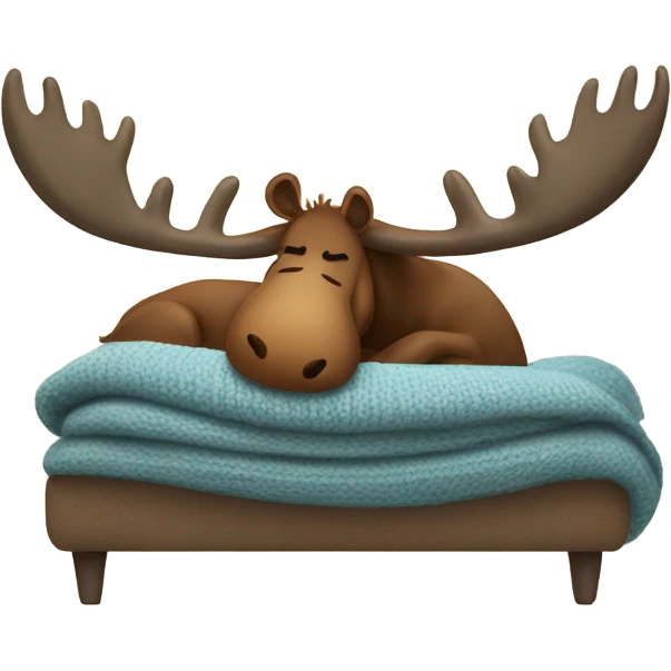 Moose sleeping with a sweater on emoji