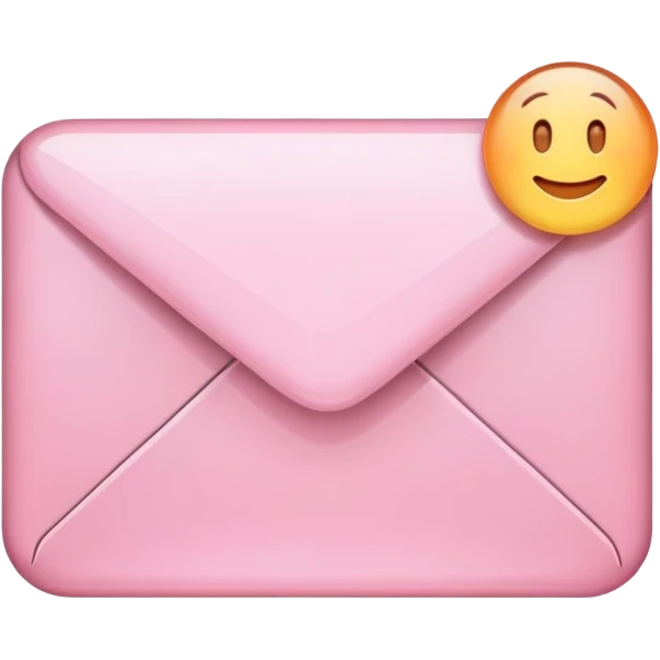 Light pink email emoji