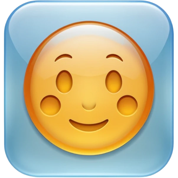 circle in a small square plastic emoji