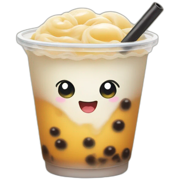 thunder bubble tea emoji