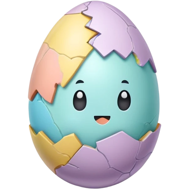 cracked easter egg with surprise inside emoji