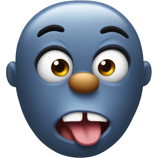 Confused with tongue out emoji