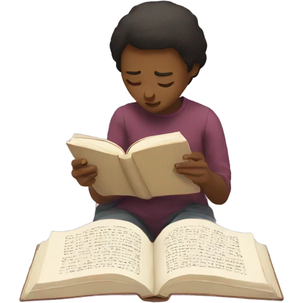 Reading with cat emoji