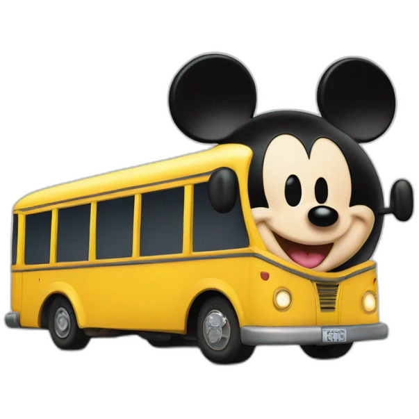 mickey mous in a bus emoji