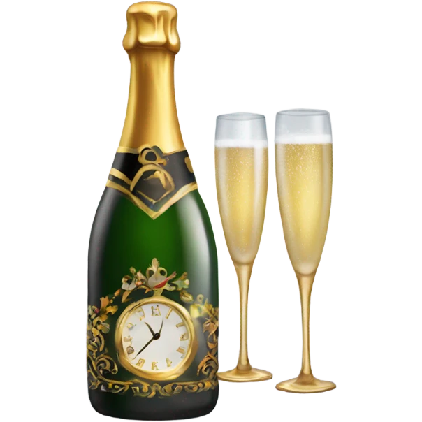New Years Champaigne emoji
