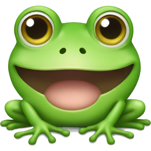 a cute frog emoji