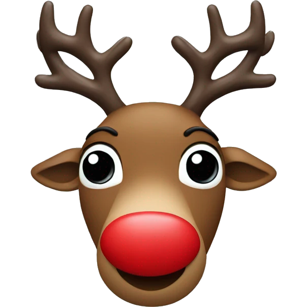 rudolf with red nose emoji