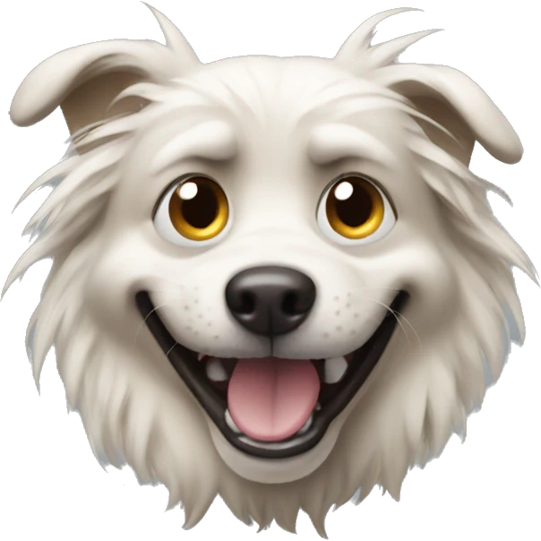 Crazy dog emoji