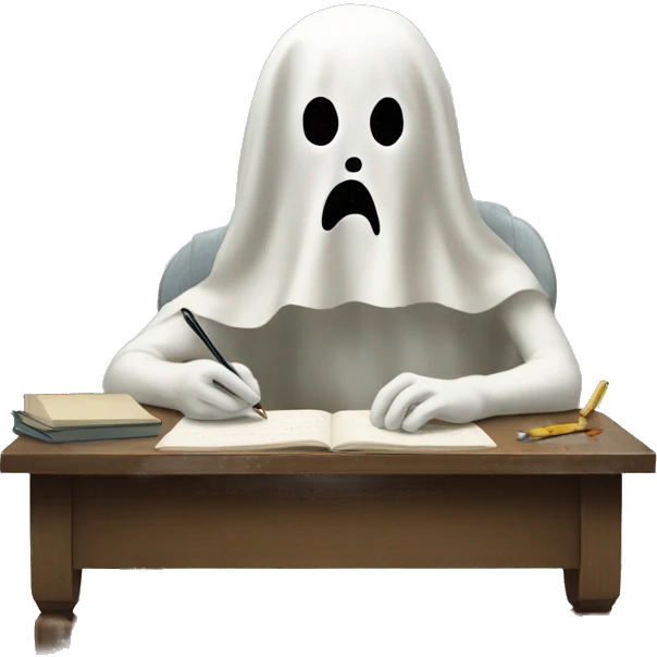 ghost writing emoji