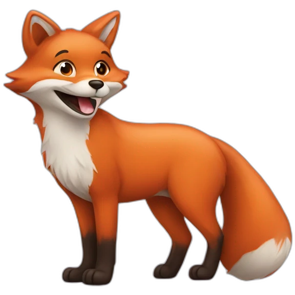 one smiling fox emoji