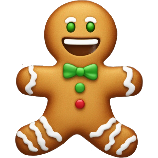 Gingerbread man emoji