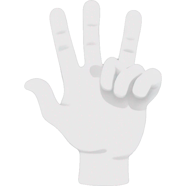 JJK domain expansion Gojo hand sign four fingers one thumb emoji