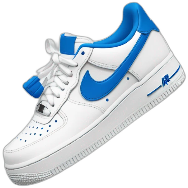 Air force 1 blanche et bleu vu de côté emoji | AI Emoji Generator