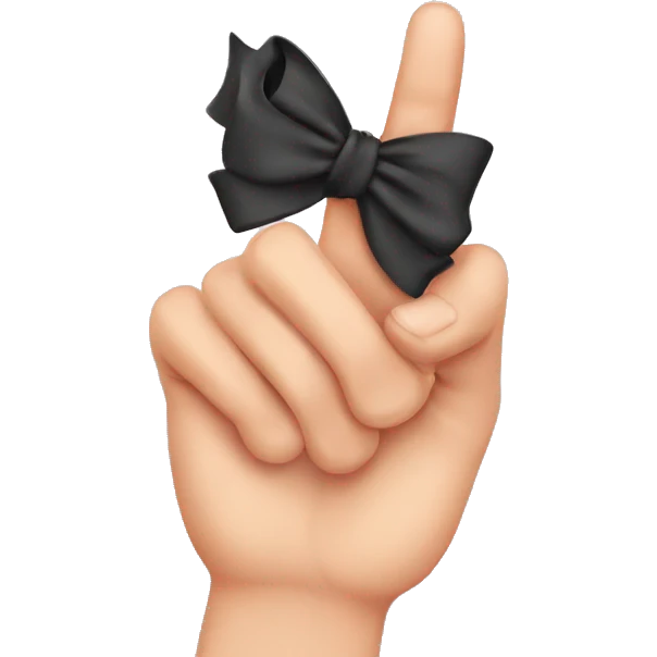 bow on finger emoji