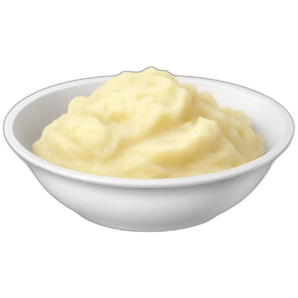 plate of mashed potatoes. side view  emoji