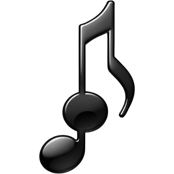 black music note emoji