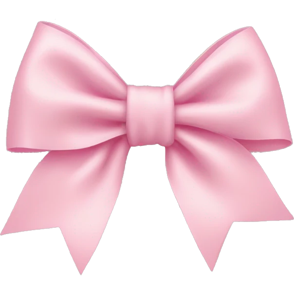 light pink bow on light pink bow emoji
