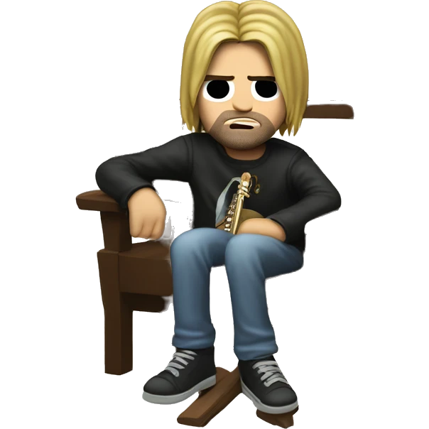 kurt cobain with a pew emoji