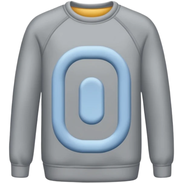 plain medium-thick pullover top, minimal style emoji