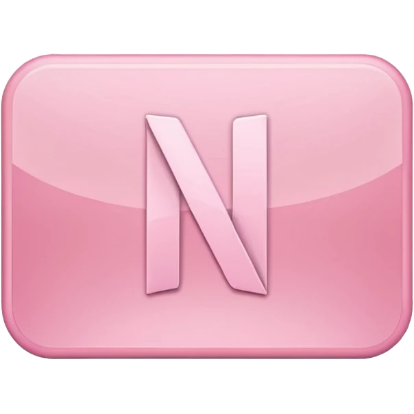 Netflix aesthetic "N" logo in pastel pink emoji