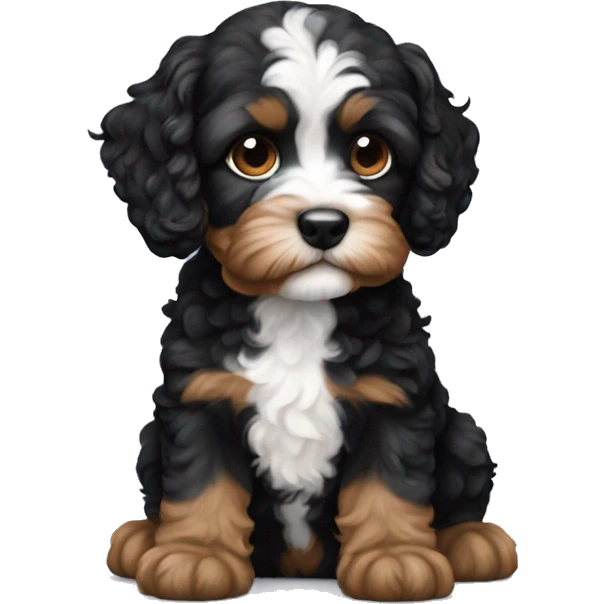 black Cavapoo puppy emoji