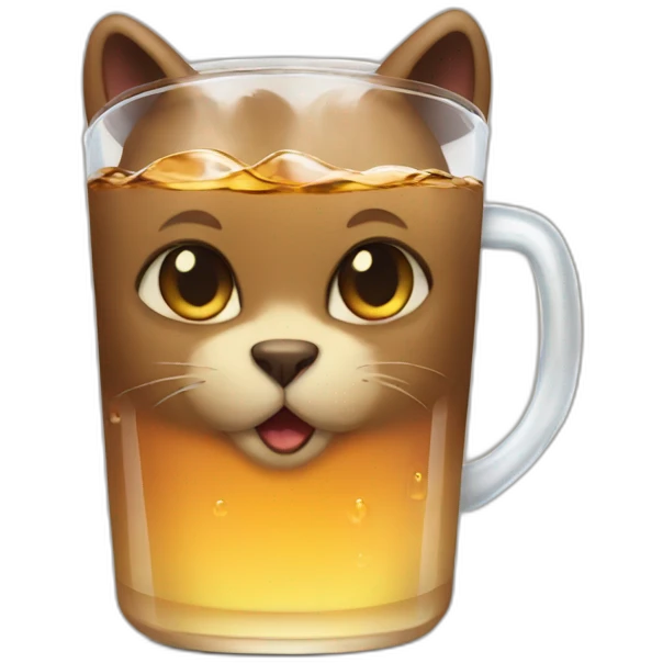 Cat drink bear emoji