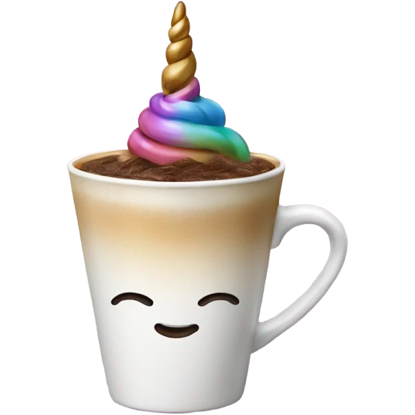 Unicorn coffee emoji