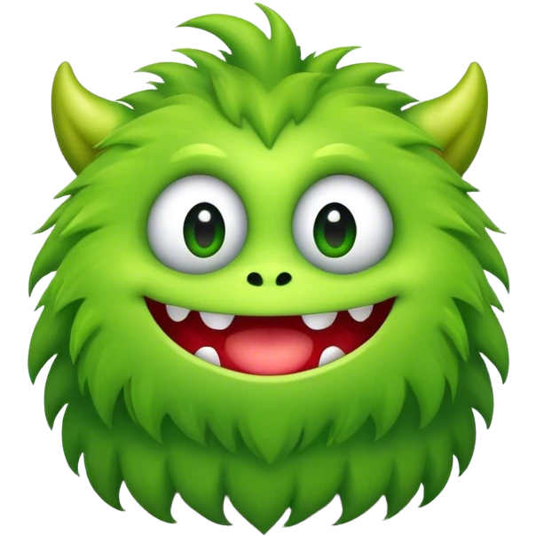 small funny smiling monster emoji