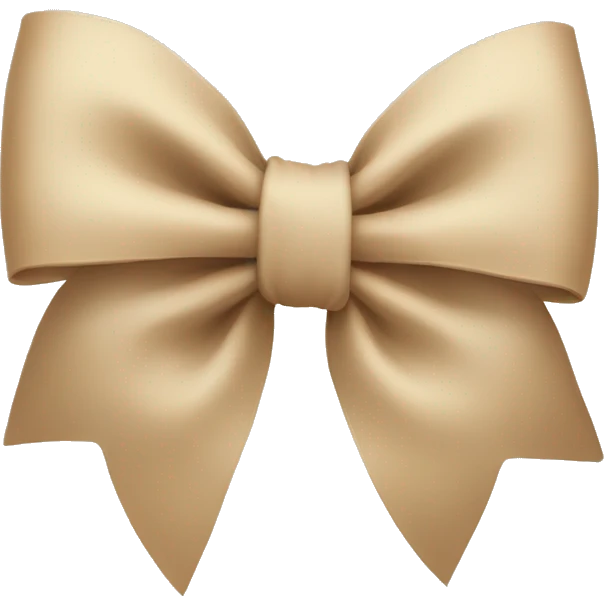 Beige bow emoji