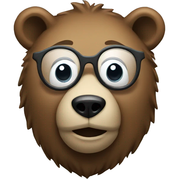 Bear scientist  emoji