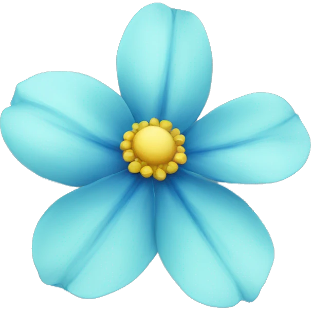 Flor azul emoji