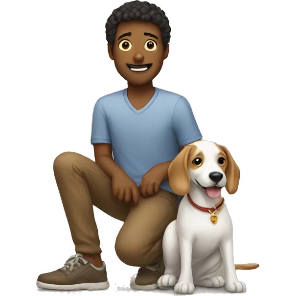 Human and dog  emoji