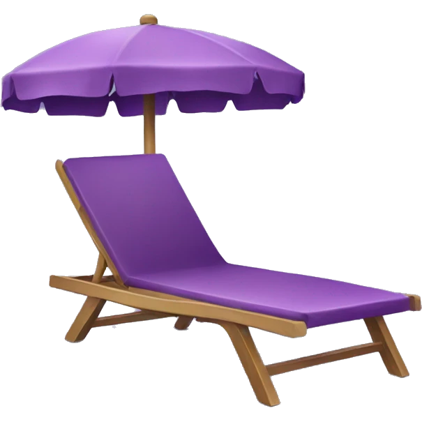 Purple sunbed  emoji