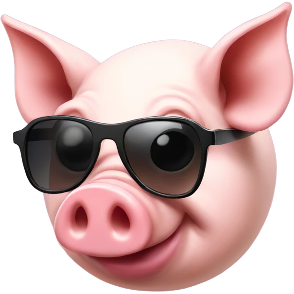 Pig with sunglasses emoji