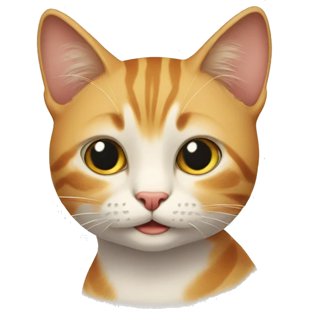 funny cat with a real emoji