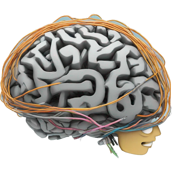 A brain made out of wires emoji
