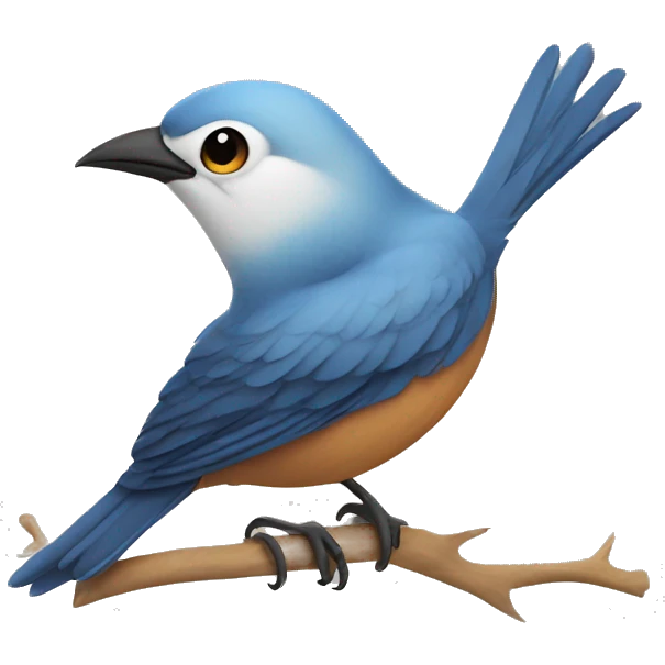A bird with a low taper fade emoji