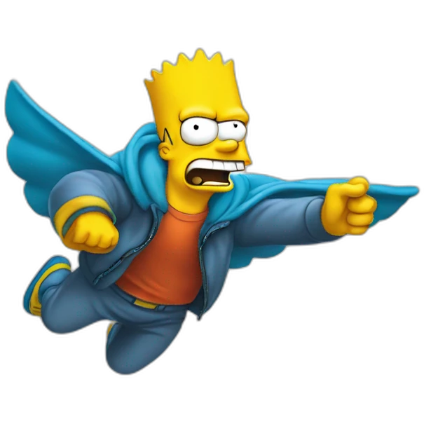 bart simpson flying emoji