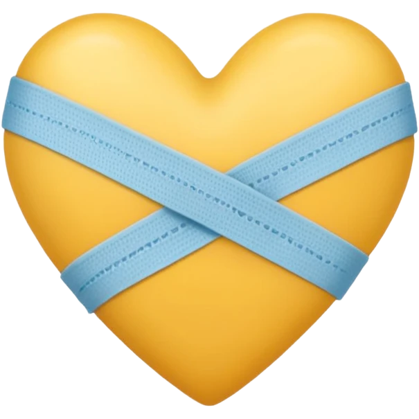 yellow heart with a bandage emoji