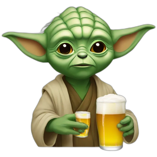 Yoda-drink-beer emoji