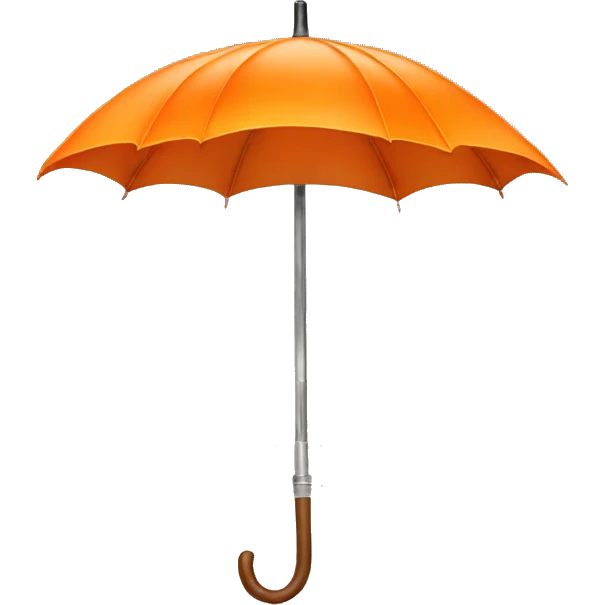 Orange umbrella  emoji
