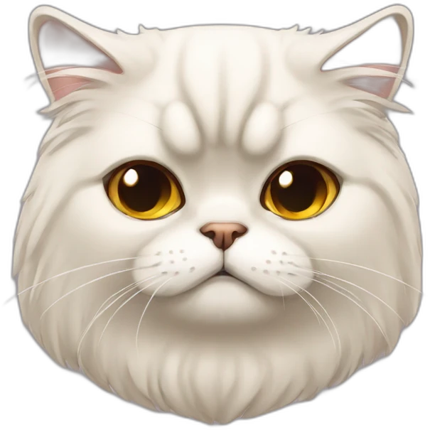 persian cat tired emoji