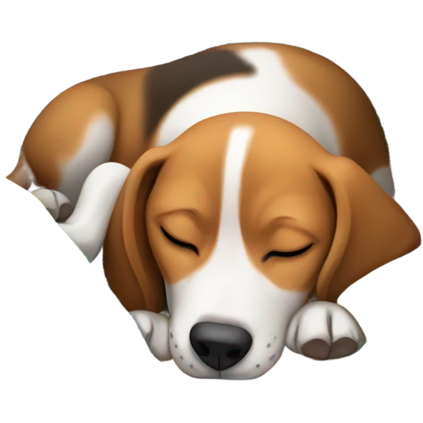 Beagle under many blankets emoji