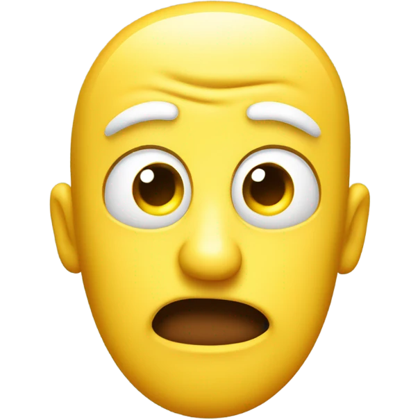 emoji of a classic yellow face with an exaggerated expression, featuring large white eyes that are crossed in a comical manner, suggesting confusion or silliness. emoji