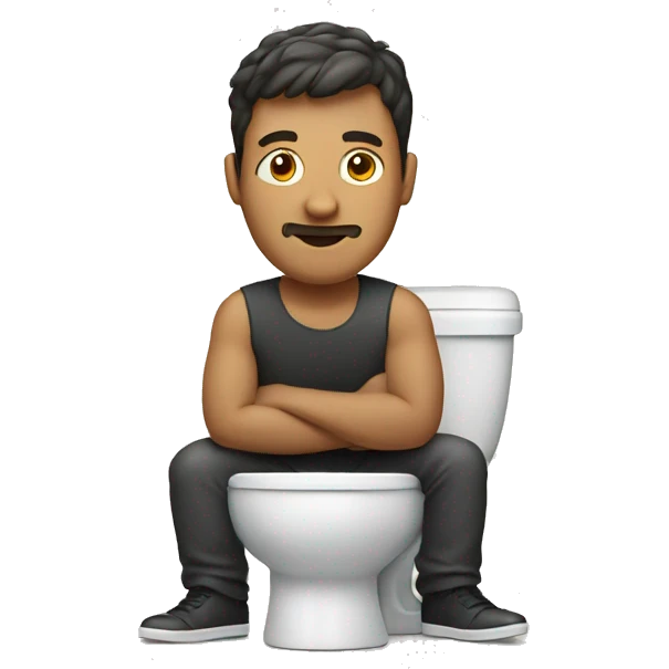 Man in a toilet emoji