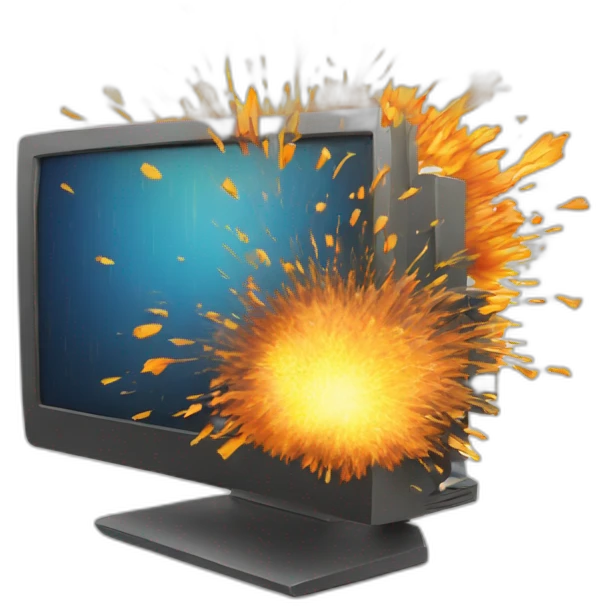 Computer exploding emoji