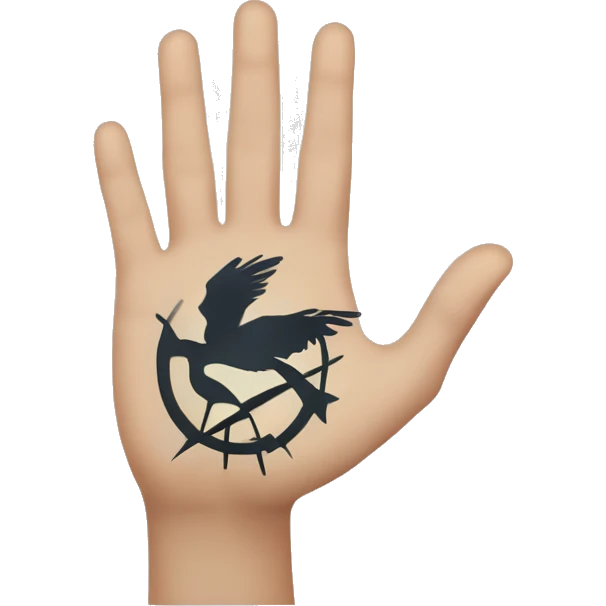 The mockingjay hand signal from hunger games: hand with index middle ...