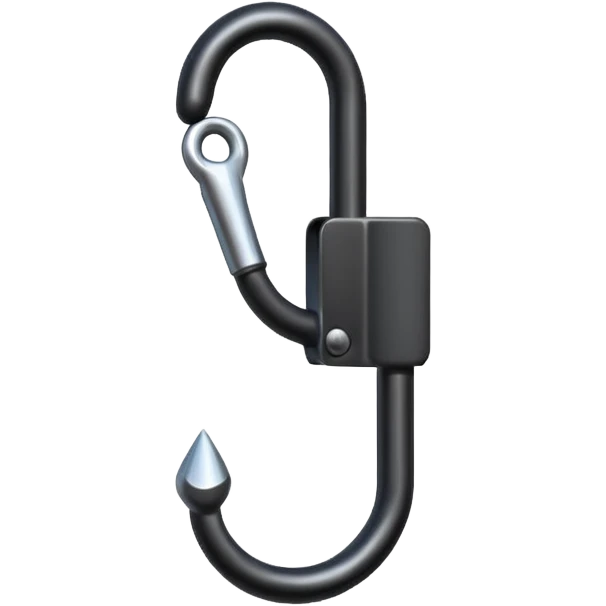 wire and iron hook, black emoji