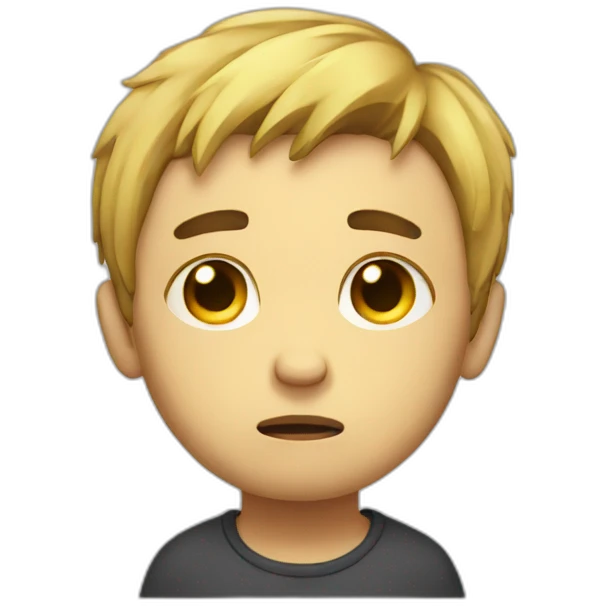 Sad boy broken emoji